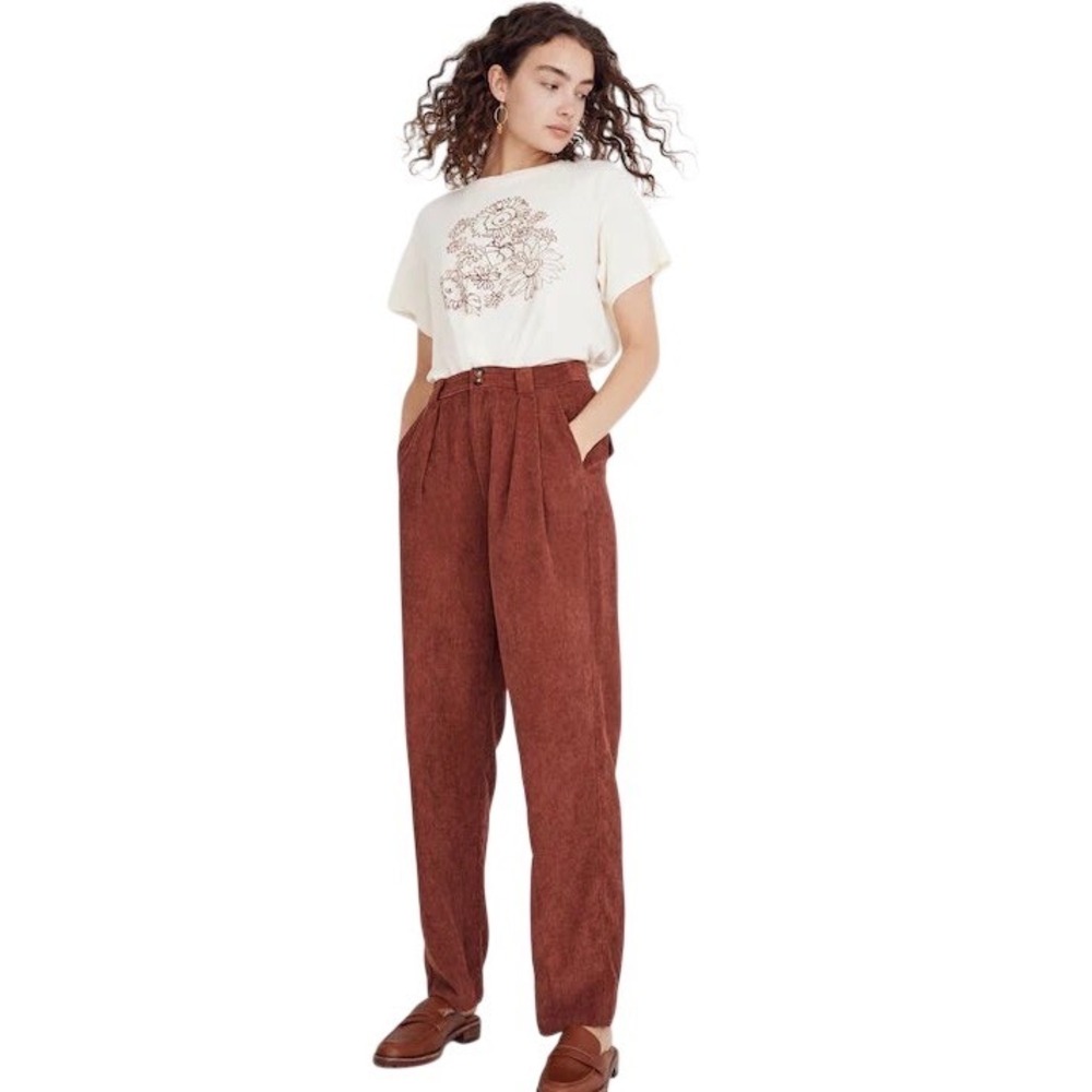 Madewell Corduroy High Rise Tapered Trouser Size 8